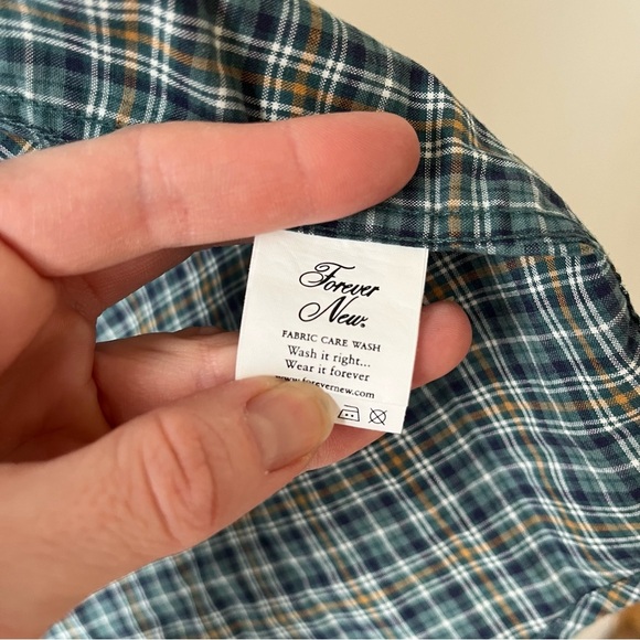 Lot of two Haggar forever new long sleeve plaid flannel button up shirts medium - Picture 5 of 16